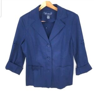 ❤️Susan Graver blazer Jacket eyelet cutout